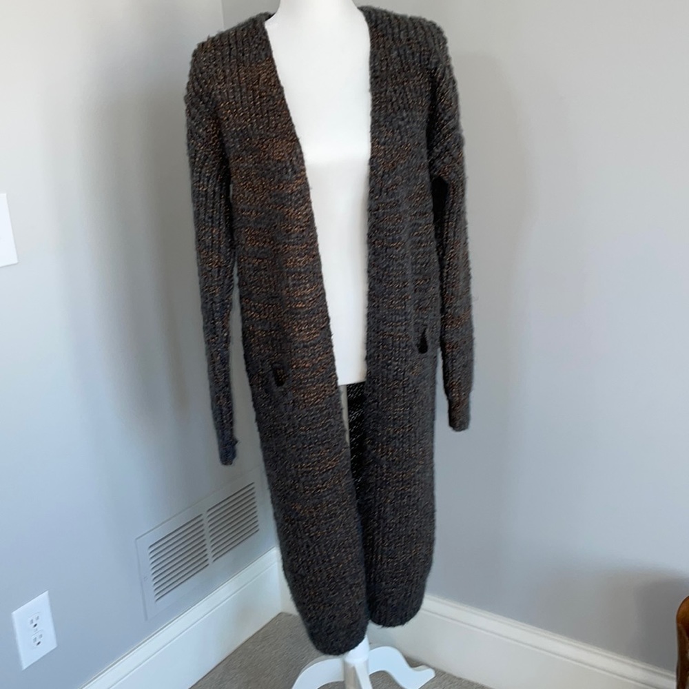 Open front waterfall cardigan